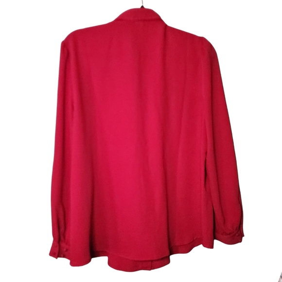 Chicos blouse size 2 red career wear - Picture 2 of 8